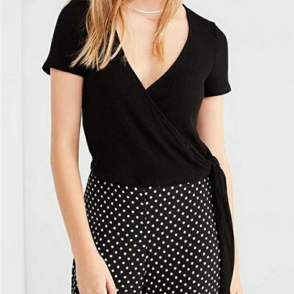 Urban Outfitters Tops - Urban Outfitters Project Social Black Wrap Top